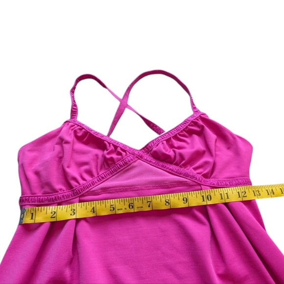 Lululemon Dance Strap Tank Senorita Pink Fuscia Ribbon Rel: 2010 Women's size 6 - Picture 10 of 12